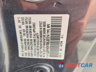 Zdjęcie 12 z 12 samochodu: 2011 HONDA ELEMENT EX VIN:5J6YH2H76BL007314 - miniatura