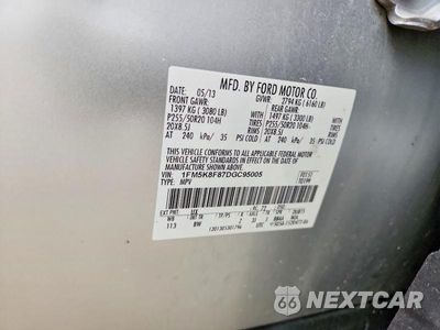 Zdjęcie 13 z 13 samochodu: 2013 FORD EXPLORER LIMITED VIN:1FM5K8F87DGC95005 - miniatura