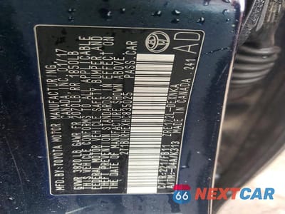Zdjęcie 12 z 12 samochodu: 2017 TOYOTA COROLLA LE VIN:2T1BURHEXHC835025 - miniatura