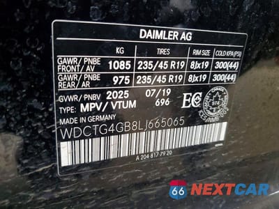 Zdjęcie 14 z 14 samochodu: 2020 MERCEDES-BENZ GLA 250 4MATIC VIN:WDCTG4GB8LJ665065 - miniatura
