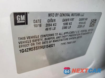Zdjęcie 12 z 12 samochodu: 2017 BUICK LACROSSE PREMIUM VIN:1G4ZR5SSXHU154921 - miniatura