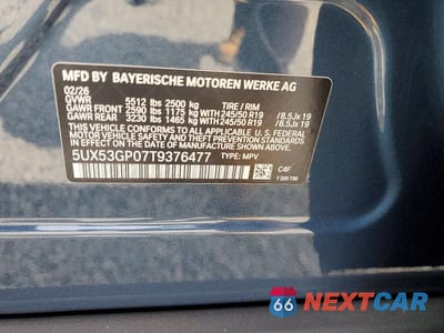 Zdjęcie 14 z 14 samochodu: 2026 BMW X3 30 XDRIVE VIN:5UX53GP07T9376477 - miniatura