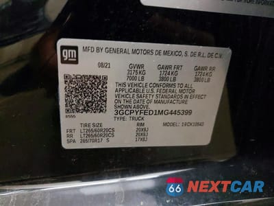 Zdjęcie 13 z 13 samochodu: 2021 CHEVROLET SILVERADO K1500 LT TRAIL BOSS VIN:3GCPYFED1MG445399 - miniatura