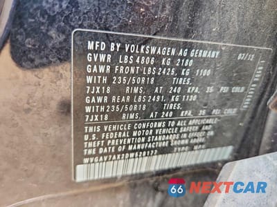 Zdjęcie 13 z 13 samochodu: 2013 VOLKSWAGEN TIGUAN S VIN:WVGAV7AX2DW528177 - miniatura