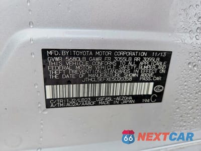 Zdjęcie 12 z 12 samochodu: 2014 LEXUS LS 460 VIN:JTHCL5EFXE5020358 - miniatura