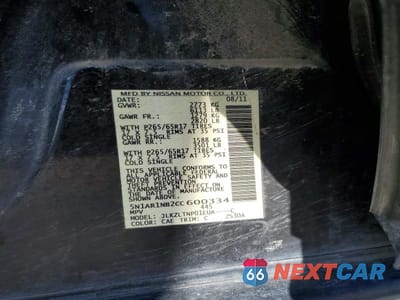 Zdjęcie 12 z 12 samochodu: 2012 NISSAN PATHFINDER S VIN:5N1AR1NB2CC600334 - miniatura