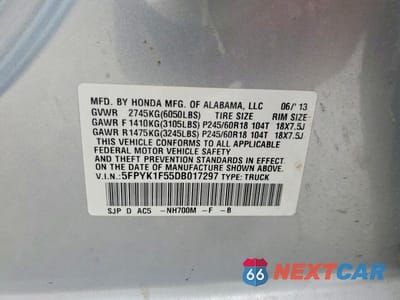 Zdjęcie 12 z 12 samochodu: 2013 HONDA RIDGELINE RTL VIN:5FPYK1F55DB017297 - miniatura