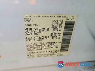 Zdjęcie 12 z 12 samochodu: 2022 NISSAN TITAN S VIN:1N6AA1EE2NN103522 - miniatura