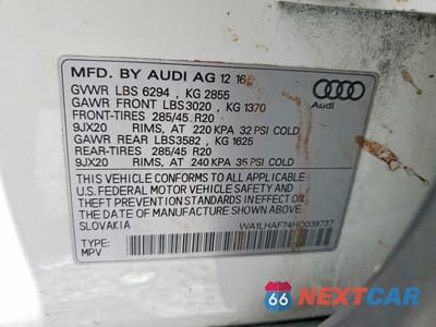 Zdjęcie 14 z 14 samochodu: 2017 AUDI Q7 PREMIUM PLUS VIN:WA1LHAF74HD039737 - miniatura