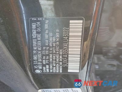 Zdjęcie 13 z 13 samochodu: 2004 BMW X5 3.0I VIN:5UXFA135X4LU43022 - miniatura