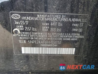Zdjęcie 12 z 12 samochodu: 2017 HYUNDAI SONATA SE VIN:5NPE24AF6HH550151 - miniatura