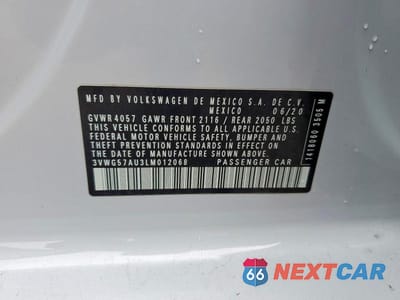 Zdjęcie 12 z 12 samochodu: 2020 VOLKSWAGEN GOLF VIN:3VWG57AU3LM012068 - miniatura
