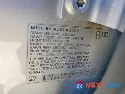 Zdjęcie 14 z 14 samochodu: 2017 AUDI Q7 PREMIUM VIN:WA1AAAF78HD009670 - miniatura