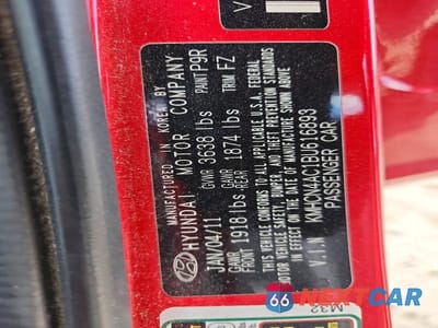 Zdjęcie 13 z 13 samochodu: 2011 HYUNDAI ACCENT GLS VIN:KMHCN4AC1BU616893 - miniatura
