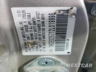Zdjęcie 12 z 12 samochodu: 2002 HONDA CIVIC EX VIN:1HGES25712L019998 - miniatura