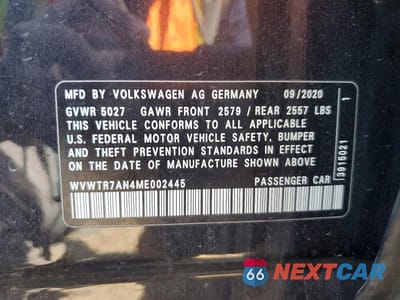 Zdjęcie 12 z 12 samochodu: 2021 VOLKSWAGEN ARTEON SEL PREMIUM R-LINE VIN:WVWTR7AN4ME002445 - miniatura
