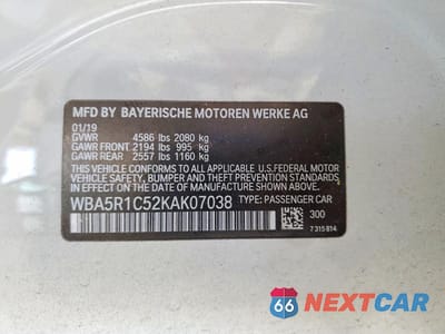 Zdjęcie 12 z 12 samochodu: 2019 BMW 330I VIN:WBA5R1C52KAK07038 - miniatura