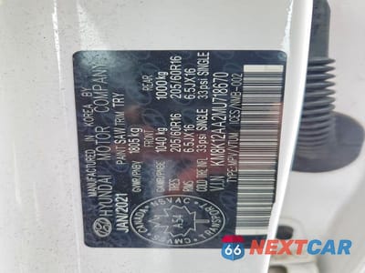 Zdjęcie 14 z 14 samochodu: 2021 HYUNDAI KONA SE VIN:KM8K12AA2MU718670 - miniatura