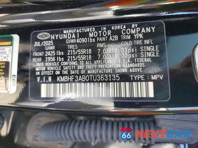 Zdjęcie 12 z 12 samochodu: 2026 HYUNDAI KONA SEL SPORT VIN:KM8HF3AB0TU363135 - miniatura