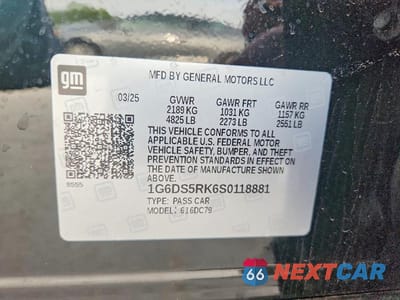 Zdjęcie 12 z 12 samochodu: 2025 CADILLAC CT5 PREMIUM LUXURY VIN:1G6DS5RK6S0118881 - miniatura