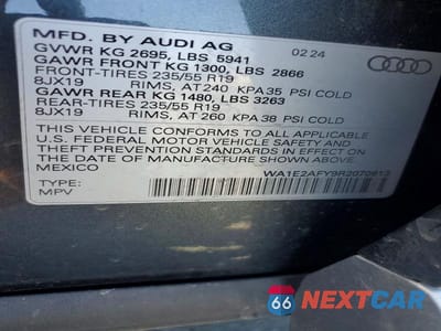 Zdjęcie 14 z 14 samochodu: 2024 AUDI Q5 E PREMIUM PLUS 55 VIN:WA1E2AFY9R2070613 - miniatura