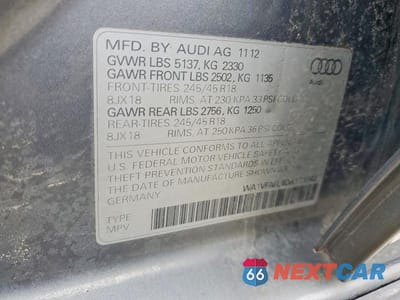 Zdjęcie 12 z 12 samochodu: 2013 AUDI A4 ALLROAD PRESTIGE VIN:WA1VFAFL4DA173042 - miniatura