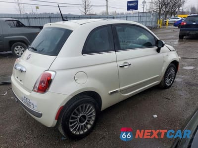 Trzecie zdjęcie samochodu z tyłu: 2012 FIAT 500 LOUNGE VIN:3C3CFFCR8CT277712 - miniatura