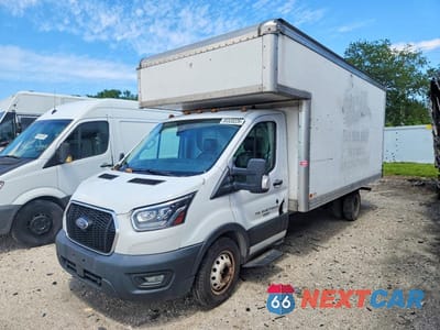 Drugie zdjęcie samochodu z przodu: 2020 FORD TRANSIT T-350 BOX TRUCK VIN:1FDRS6ZG4LKB36446 - miniatura