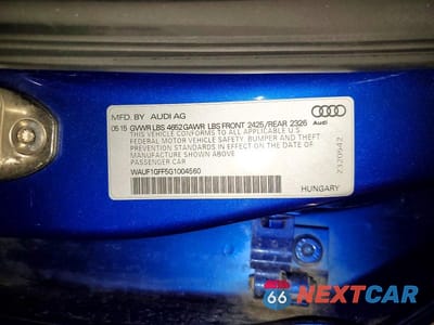 Zdjęcie 12 z 12 samochodu: 2016 AUDI S3 PRESTIGE VIN:WAUF1GFF5G1004560 - miniatura