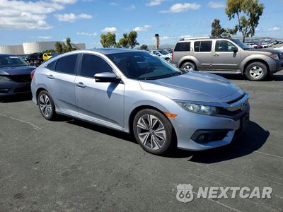 Czwarte zdjęcie samochodu z boku: 2017 HONDA CIVIC EXL VIN:19XFC1F73HE214849 - miniatura