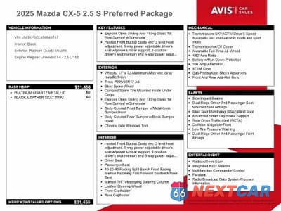 Zdjęcie 13 z 14 samochodu: 2025 MAZDA CX-5 PREFERRED VIN:JM3KFBCL8S0643747 - miniatura