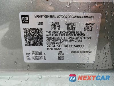 Zdjęcie 12 z 12 samochodu: 2026 CHEVROLET SILVERADO K1500 RST VIN:2GCUKEED8T1154033 - miniatura