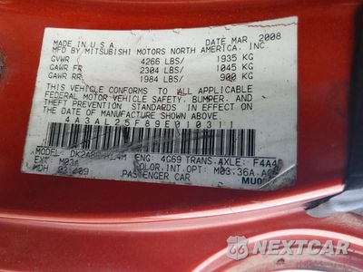 Zdjęcie 23 z 24 samochodu: 2009 MITSUBISHI ECLIPSE VIN:4A3AL25F89E010311 - miniatura