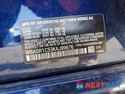 Zdjęcie 13 z 13 samochodu: 2019 BMW 330I VIN:WBA5R1C53KAJ99676 - miniatura