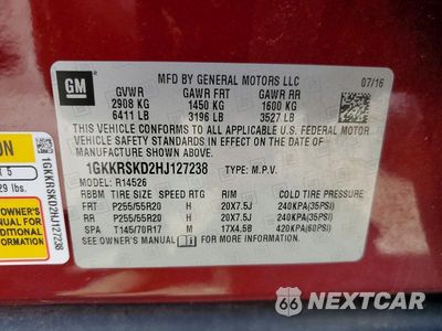 Zdjęcie 13 z 13 samochodu: 2017 GMC ACADIA LIMITED SLT-2 VIN:1GKKRSKD2HJ127238 - miniatura