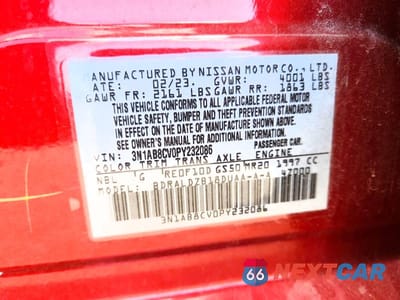 Zdjęcie 12 z 12 samochodu: 2023 NISSAN SENTRA SV VIN:3N1AB8CV0PY232086 - miniatura