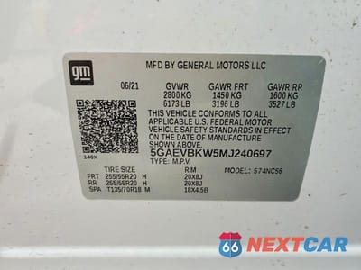 Zdjęcie 13 z 13 samochodu: 2021 BUICK ENCLAVE PREMIUM VIN:5GAEVBKW5MJ240697 - miniatura