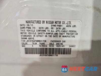 Zdjęcie 12 z 12 samochodu: 2011 INFINITI G25 SEDAN BASE VIN:JN1DV6APXBM601738 - miniatura