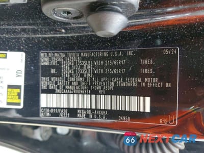 Zdjęcie 14 z 14 samochodu: 2024 TOYOTA COROLLA CROSS LE VIN:7MUCAAAG7RV096334 - miniatura