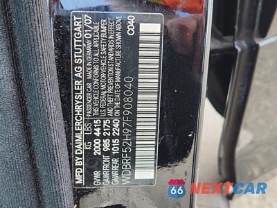 Zdjęcie 12 z 12 samochodu: 2007 MERCEDES-BENZ C 230 VIN:WDBRF52H97F908040 - miniatura