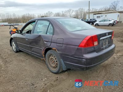 Drugie zdjęcie samochodu z przodu: 2001 HONDA CIVIC EX VIN:2HGES26741H504713 - miniatura