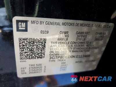 Zdjęcie 13 z 13 samochodu: 2019 GMC SIERRA C1500 SLT VIN:3GTP8DED0KG113469 - miniatura