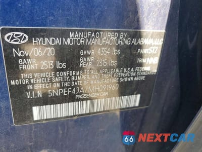 Zdjęcie 12 z 12 samochodu: 2021 HYUNDAI SONATA SEL VIN:5NPEF4JA7MH091960 - miniatura