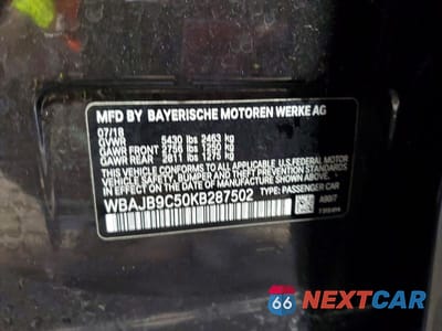 Zdjęcie 12 z 12 samochodu: 2019 BMW M550XI VIN:WBAJB9C50KB287502 - miniatura