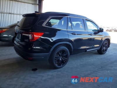 Trzecie zdjęcie samochodu z tyłu: 2022 HONDA PILOT SE VIN:5FNYF6H27NB072395 - miniatura