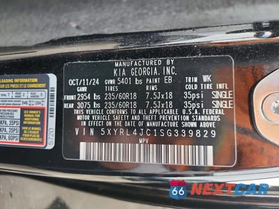 Zdjęcie 13 z 13 samochodu: 2025 KIA SORENTO VIN:5XYRL4JC1SG339829 - miniatura