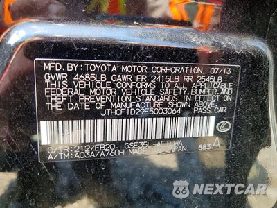 Zdjęcie 12 z 12 samochodu: 2014 LEXUS IS 250 BASE VIN:JTHCF1D29E5003064 - miniatura
