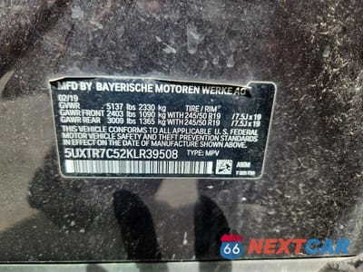 Zdjęcie 14 z 14 samochodu: 2019 BMW X3 SDRIVE30I VIN:5UXTR7C52KLR39508 - miniatura