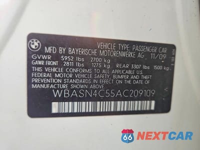Zdjęcie 12 z 12 samochodu: 2010 BMW 550 GT VIN:WBASN4C55AC209109 - miniatura