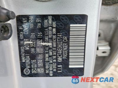 Zdjęcie 12 z 12 samochodu: 2017 HYUNDAI ACCENT SE VIN:KMHCT4AE0HU277141 - miniatura